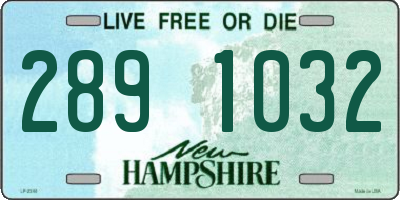 NH license plate 2891032