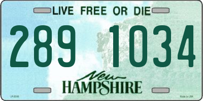 NH license plate 2891034