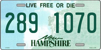 NH license plate 2891070