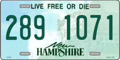 NH license plate 2891071