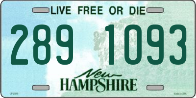 NH license plate 2891093