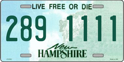 NH license plate 2891111