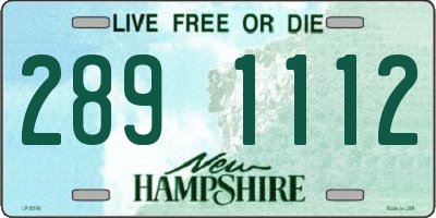 NH license plate 2891112