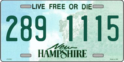 NH license plate 2891115