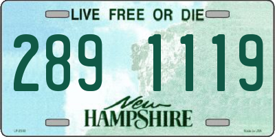 NH license plate 2891119