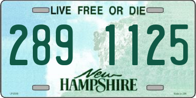 NH license plate 2891125
