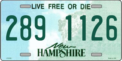 NH license plate 2891126