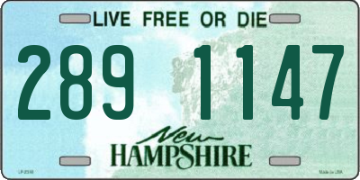 NH license plate 2891147