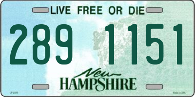 NH license plate 2891151