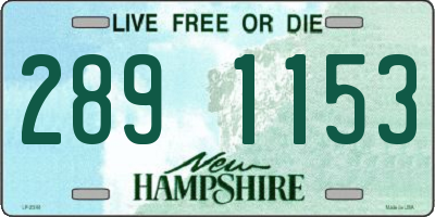 NH license plate 2891153