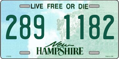 NH license plate 2891182