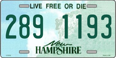 NH license plate 2891193