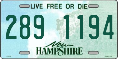 NH license plate 2891194