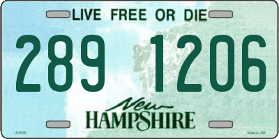 NH license plate 2891206