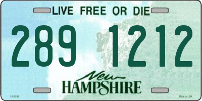 NH license plate 2891212