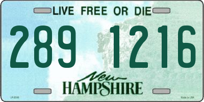 NH license plate 2891216