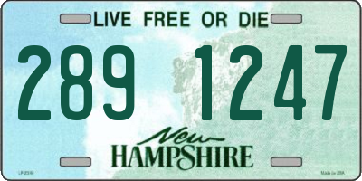 NH license plate 2891247