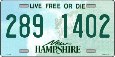 NH license plate 2891402
