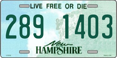 NH license plate 2891403