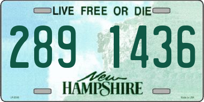 NH license plate 2891436