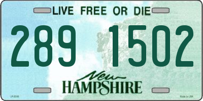 NH license plate 2891502
