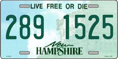 NH license plate 2891525
