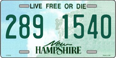 NH license plate 2891540