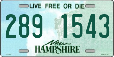NH license plate 2891543