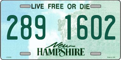 NH license plate 2891602