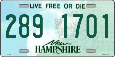 NH license plate 2891701
