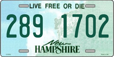 NH license plate 2891702
