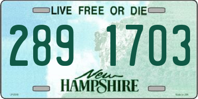 NH license plate 2891703