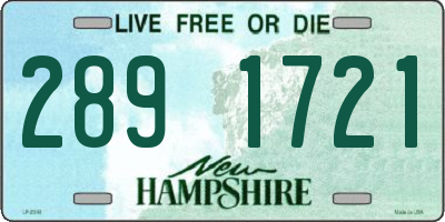 NH license plate 2891721
