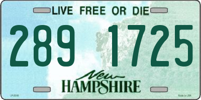 NH license plate 2891725