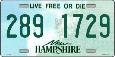 NH license plate 2891729
