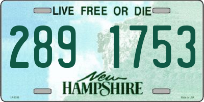 NH license plate 2891753