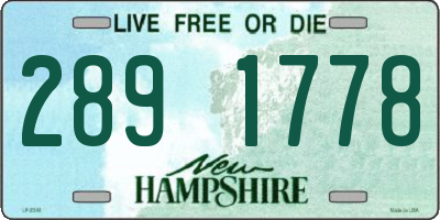 NH license plate 2891778