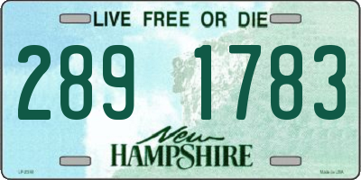 NH license plate 2891783