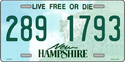 NH license plate 2891793