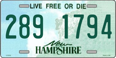 NH license plate 2891794
