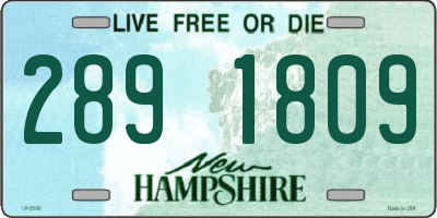 NH license plate 2891809