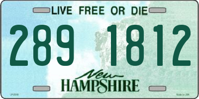 NH license plate 2891812