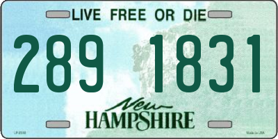 NH license plate 2891831