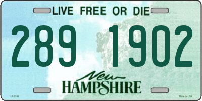 NH license plate 2891902