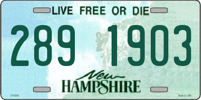 NH license plate 2891903