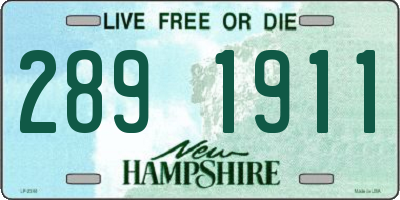 NH license plate 2891911