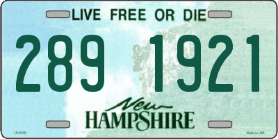NH license plate 2891921