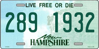 NH license plate 2891932