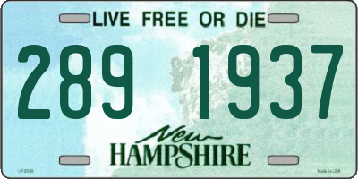 NH license plate 2891937
