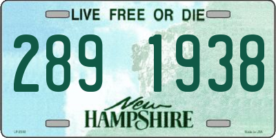 NH license plate 2891938